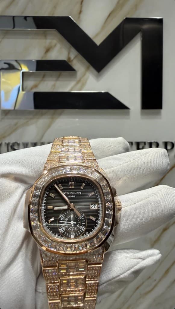 Gem-set Patek Philippe Nautilus in the boutique