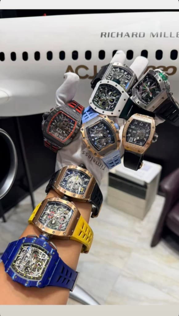 A collection of Richard Mille watches photographed for Exclusive Masterpiece